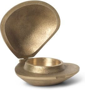 [product_category]-Ferm Living Clam Candle Holder, Brass-Ferm Living-5704723309970-1104268031-FER-1