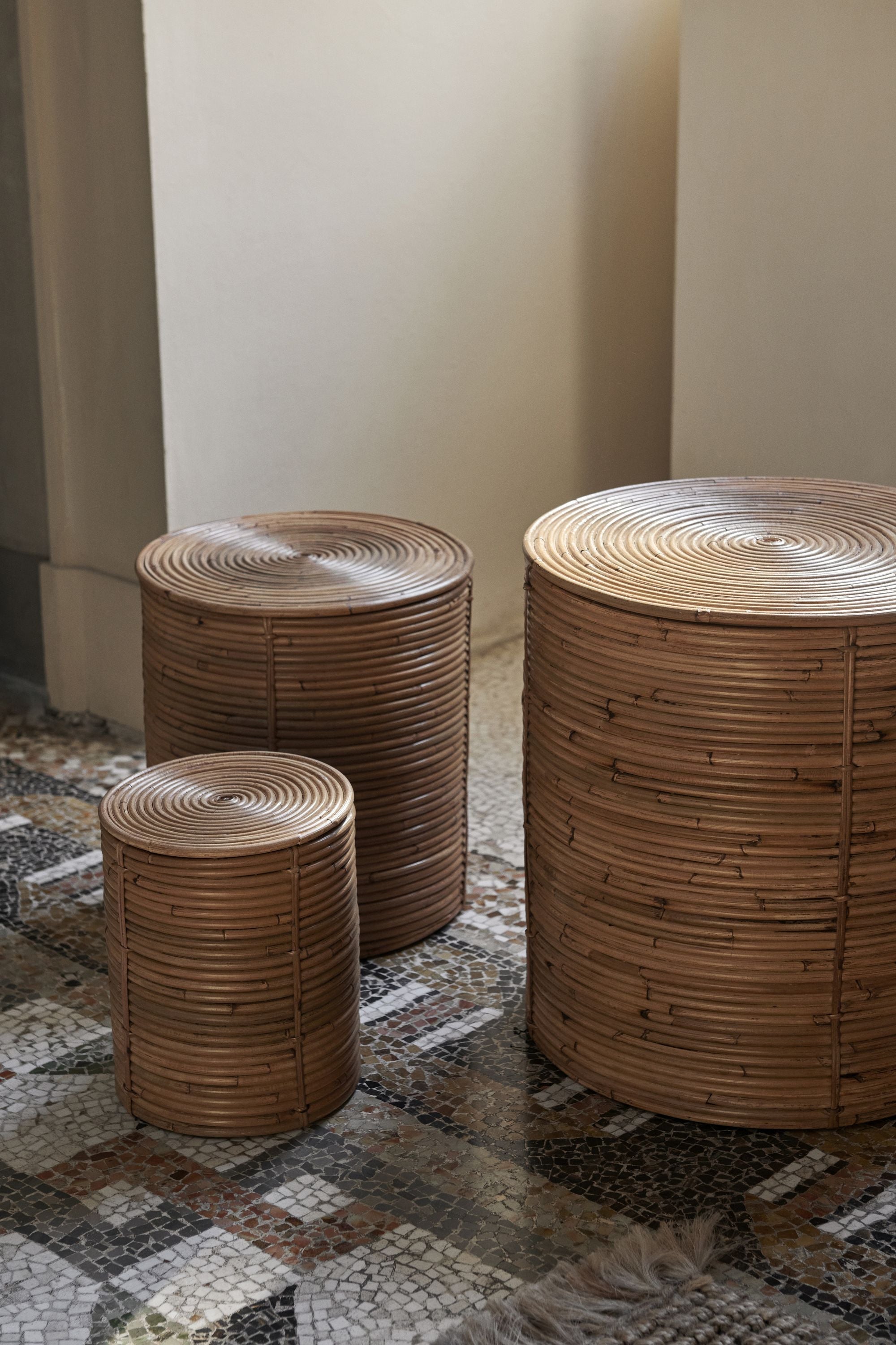[product_category]-Ferm Living Column Storage Set Of 3, Natural Stained-Ferm Living-5704723304265-1104267460-FER-3
