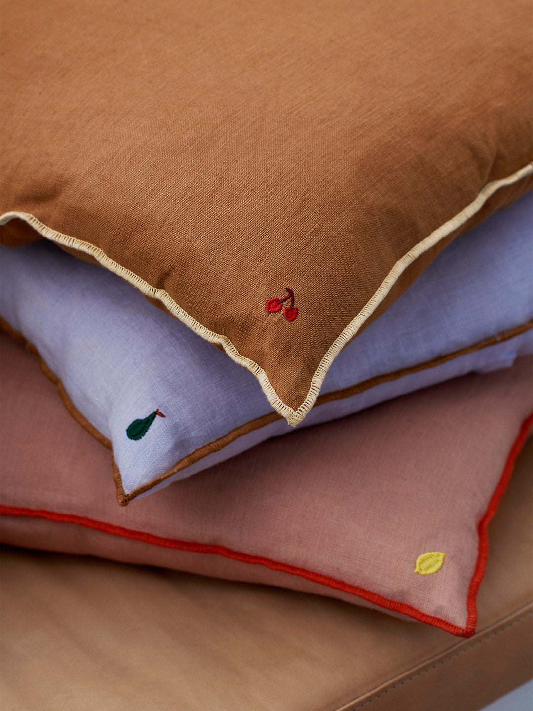 [product_category]-Ferm Living Contrast Linen Cushion, Dusty Rose-Ferm Living-5704723294382-1104266472-FER-4