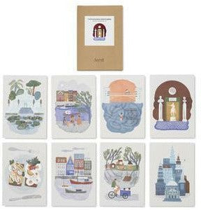 Ferm Living Copenhagen Poscards, 8ks.