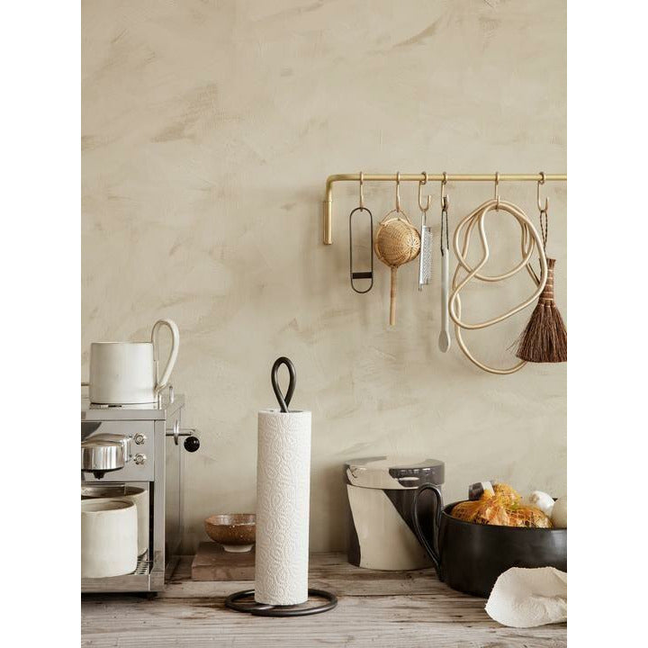 [product_category]-Ferm Living Curvature Kitchen Roll Holder 14x30,5 Cm, Black Brass-Ferm Living-5704723274605-1104264494-FER-3