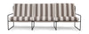 Ferm Living Desert 3 Seater Stripe, černá/čokoláda