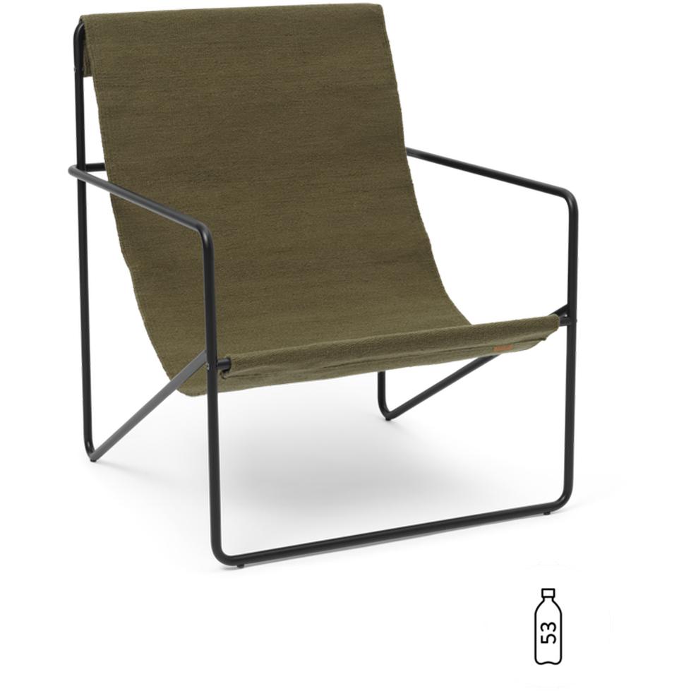 [product_category]-Ferm Living Desert Lounge Chair, Black/Olive-Ferm Living-5704723268482-1104263882-FER-1
