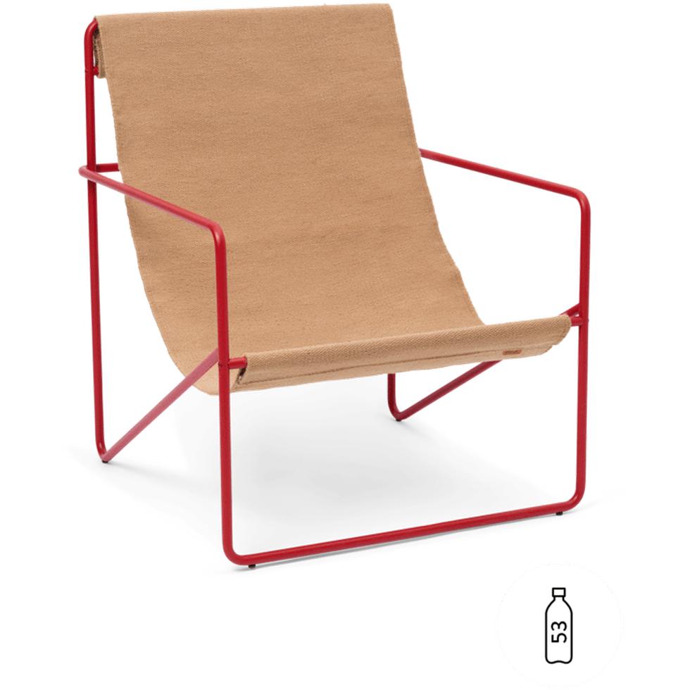 [product_category]-Ferm Living Desert Lounge Chair, Poppy Red/Sand-Ferm Living-5704723268529-1104263886-FER-1