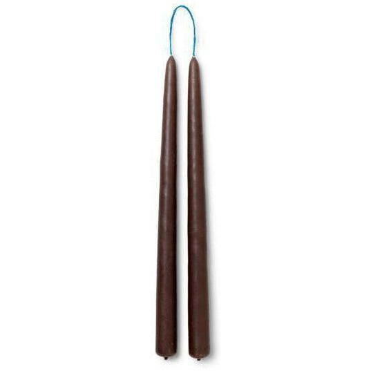 [product_category]-Ferm Living Dipped Candles Set Of 2 2,2x30 Cm, Brown-Ferm Living-5704723276999-1104264733-FER-1