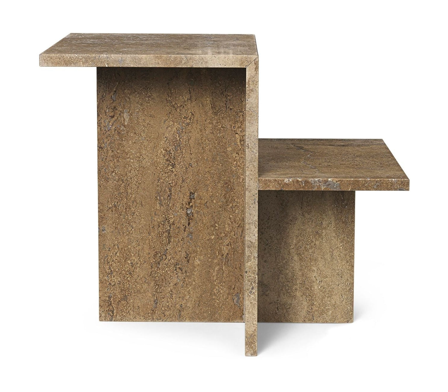 [product_category]-Ferm Living Distinct Side Table, Dark Brown Travertine-Ferm Living-5704723306641-1104267698-FER-1