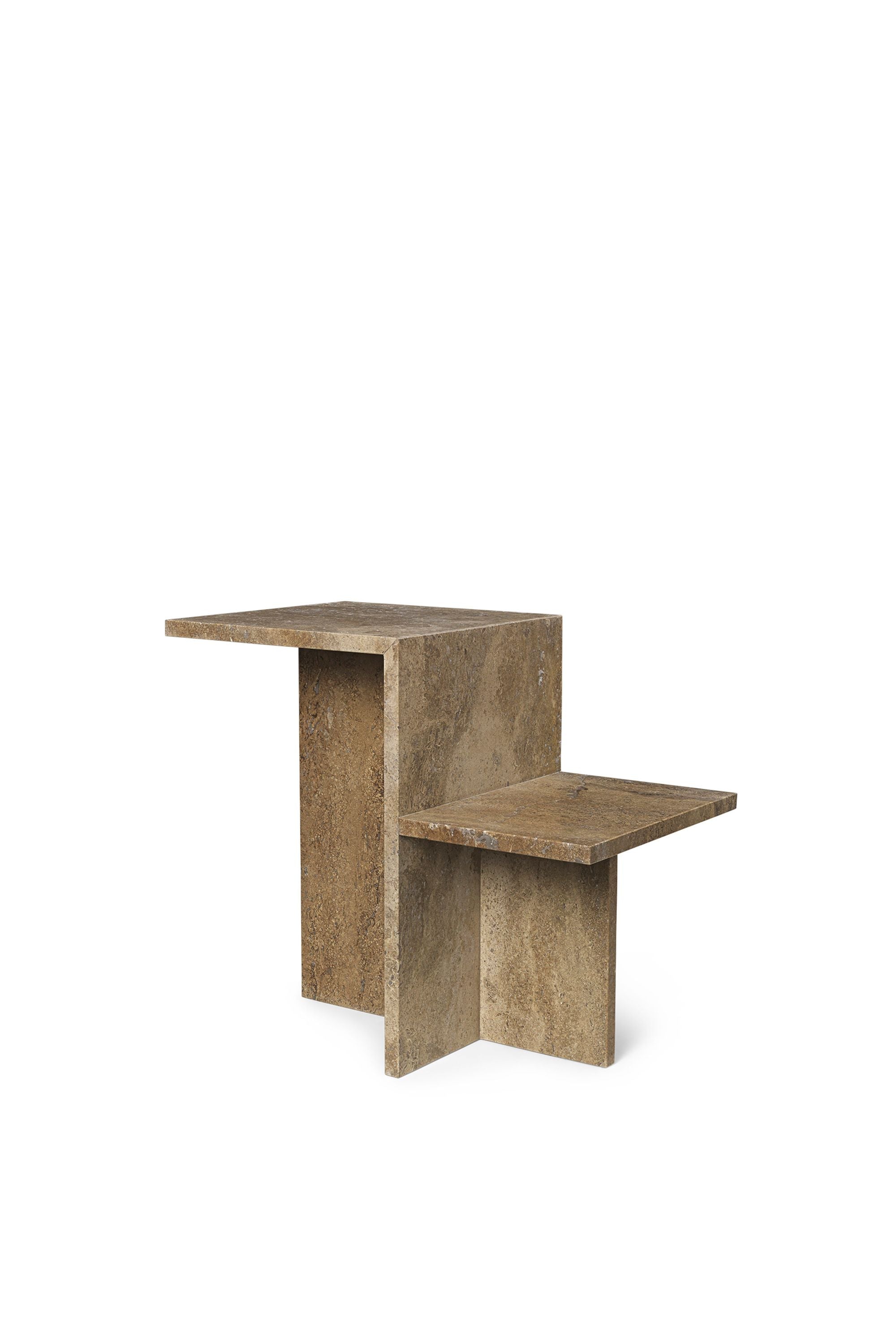 [product_category]-Ferm Living Distinct Side Table, Dark Brown Travertine-Ferm Living-5704723306641-1104267698-FER-2