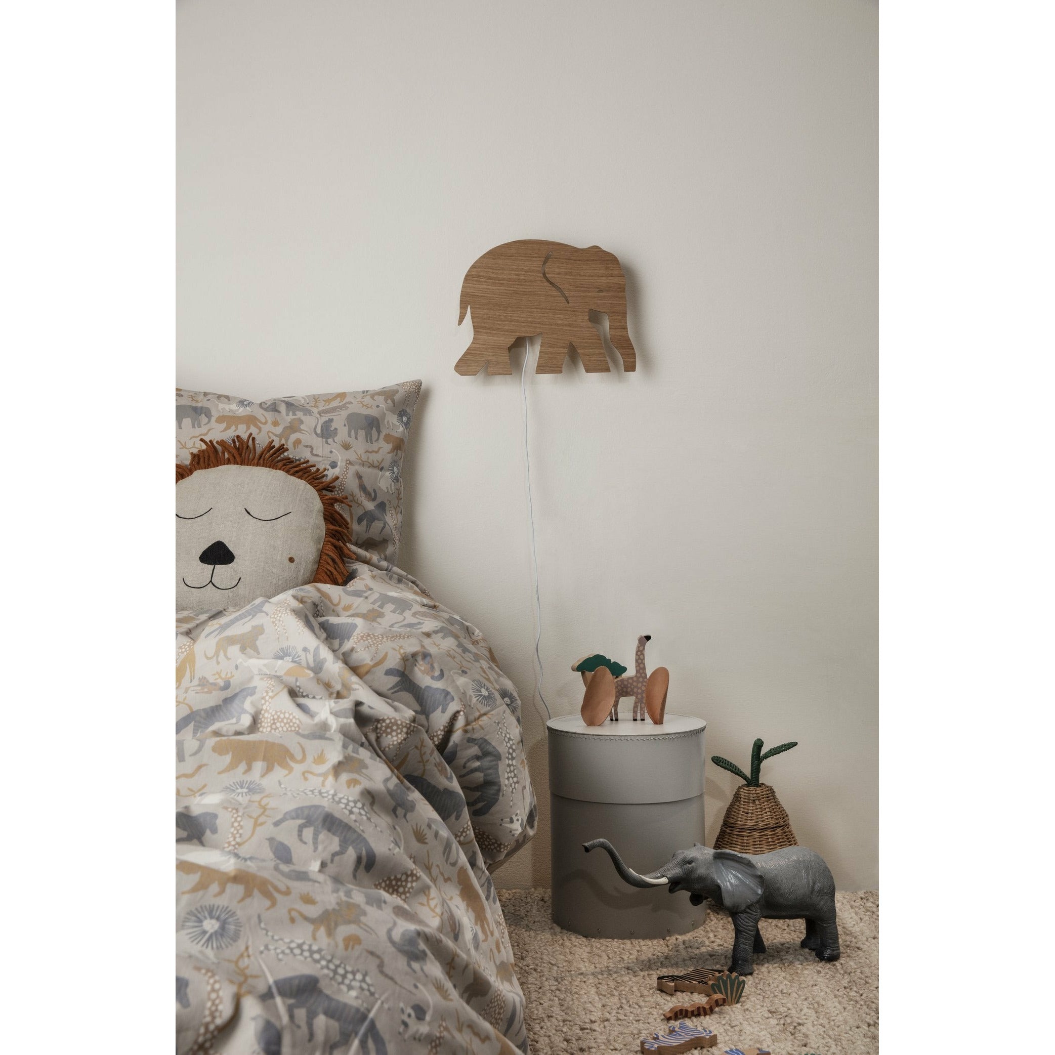 Ferm Living Dot Emm Emlioidery Bed Linen Light Grey, Junior