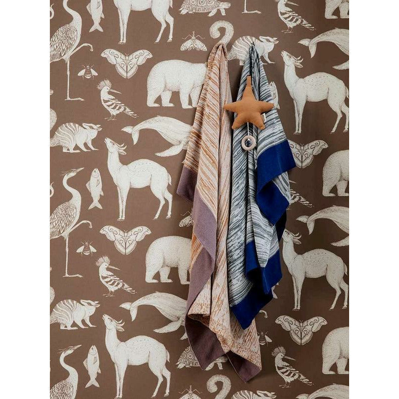 Ferm Living Prašná duhová přikrývka, hořčice