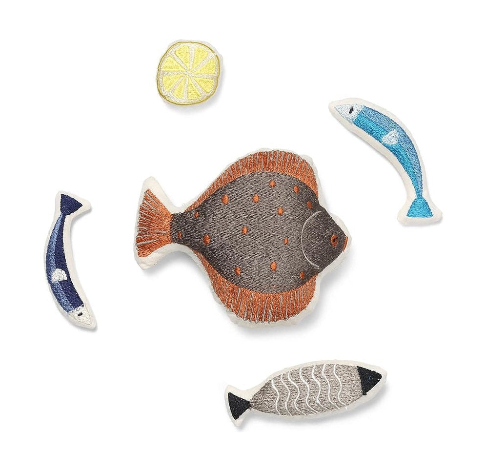 [product_category]-Ferm Living Embroidered Seafood Playset-Ferm Living-5704723285670-1104265601-FER-1