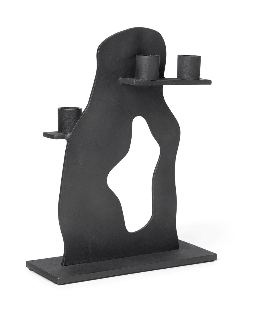 [product_category]-Ferm Living Erode Candle Holder, Black Aluminium-Ferm Living-5704723293903-1104266424-FER-1
