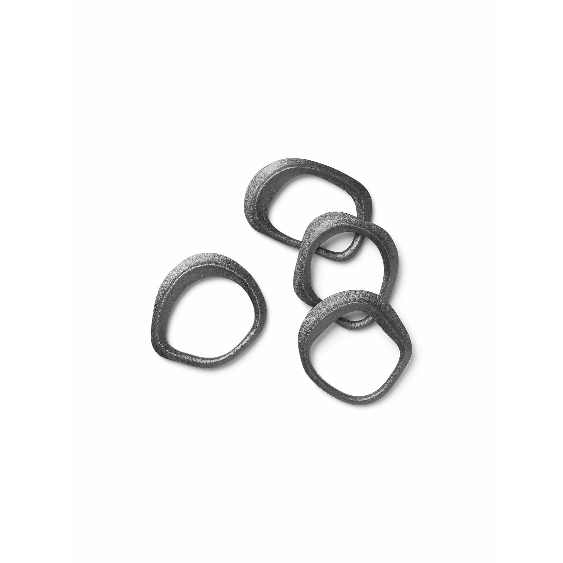 [product_category]-Ferm Living Flow Napkin Rings Set Of 4, Black Brass-Ferm Living-5704723259718-1104263005-FER-1