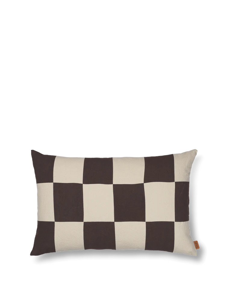 [product_category]-Ferm Living Fold Patchwork Cushion Cover Coffee/Undyed-Ferm Living-5704723322993-1104269314-FER-1