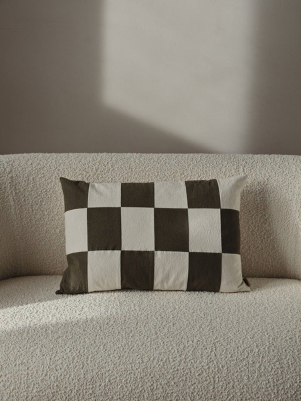 [product_category]-Ferm Living Fold Patchwork Cushion Dark Olive /Undyed-Ferm Living-5704723316329-1104268647-FER-3