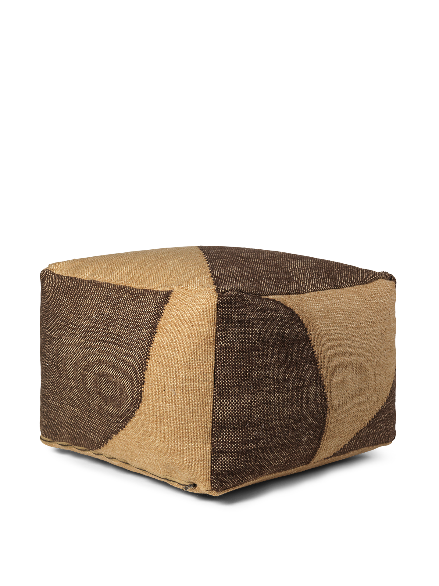 [product_category]-Ferm Living Forene Square Pouf Tan/Chocolate-Ferm Living-5704723319160-1104268931-FER-1