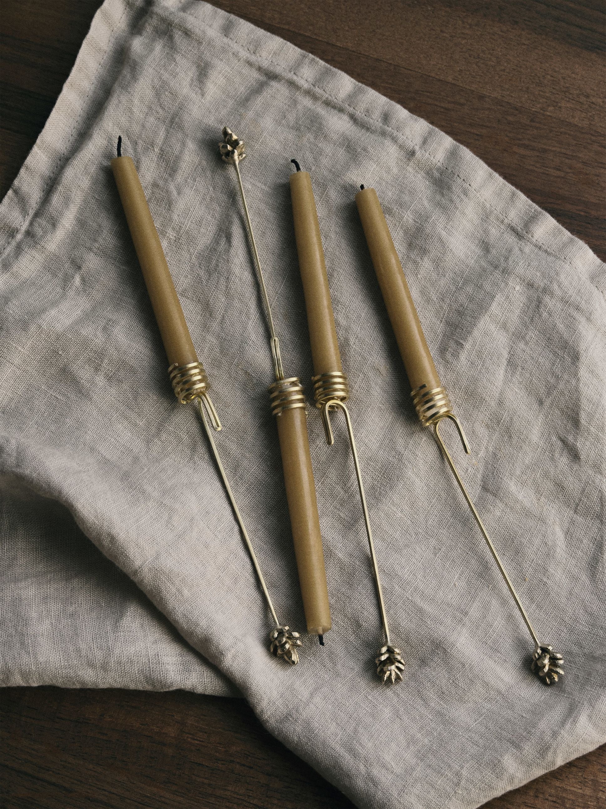 [product_category]-Ferm Living Forest Christmas Tree Candle Holders, Set Of 4, Brass-Ferm Living-5704723303695-1104267403-FER-4