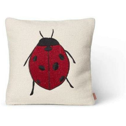 [product_category]-Ferm Living Forest Embroidery Cushion 40x40 Cm, Ladybird-Ferm Living-5704723278962-1104264930-FER-1
