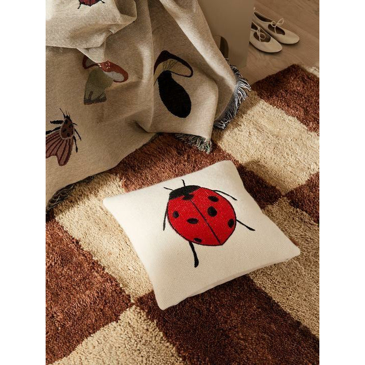 [product_category]-Ferm Living Forest Embroidery Cushion 40x40 Cm, Ladybird-Ferm Living-5704723278962-1104264930-FER-3