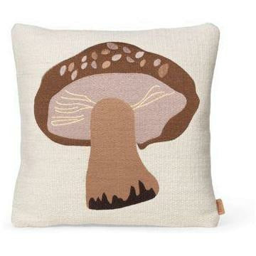[product_category]-Ferm Living Forest Embroidery Cushion 40x40 Cm, Porcini-Ferm Living-5704723278931-1104264927-FER-1