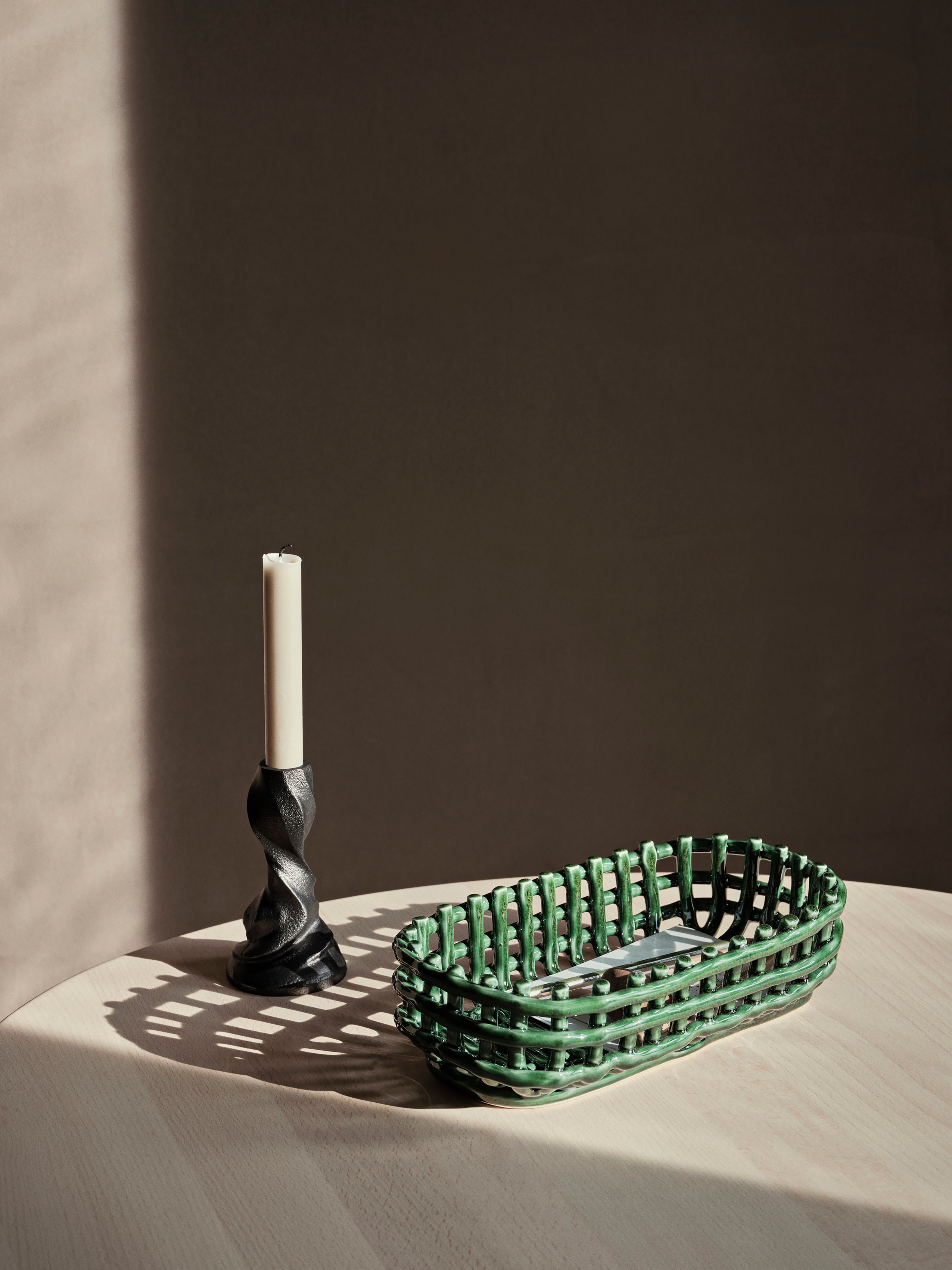 [product_category]-Ferm Living Gale Candle Holder H13 Blackened Aluminium-Ferm Living-5704723316787-1104268693-FER-3