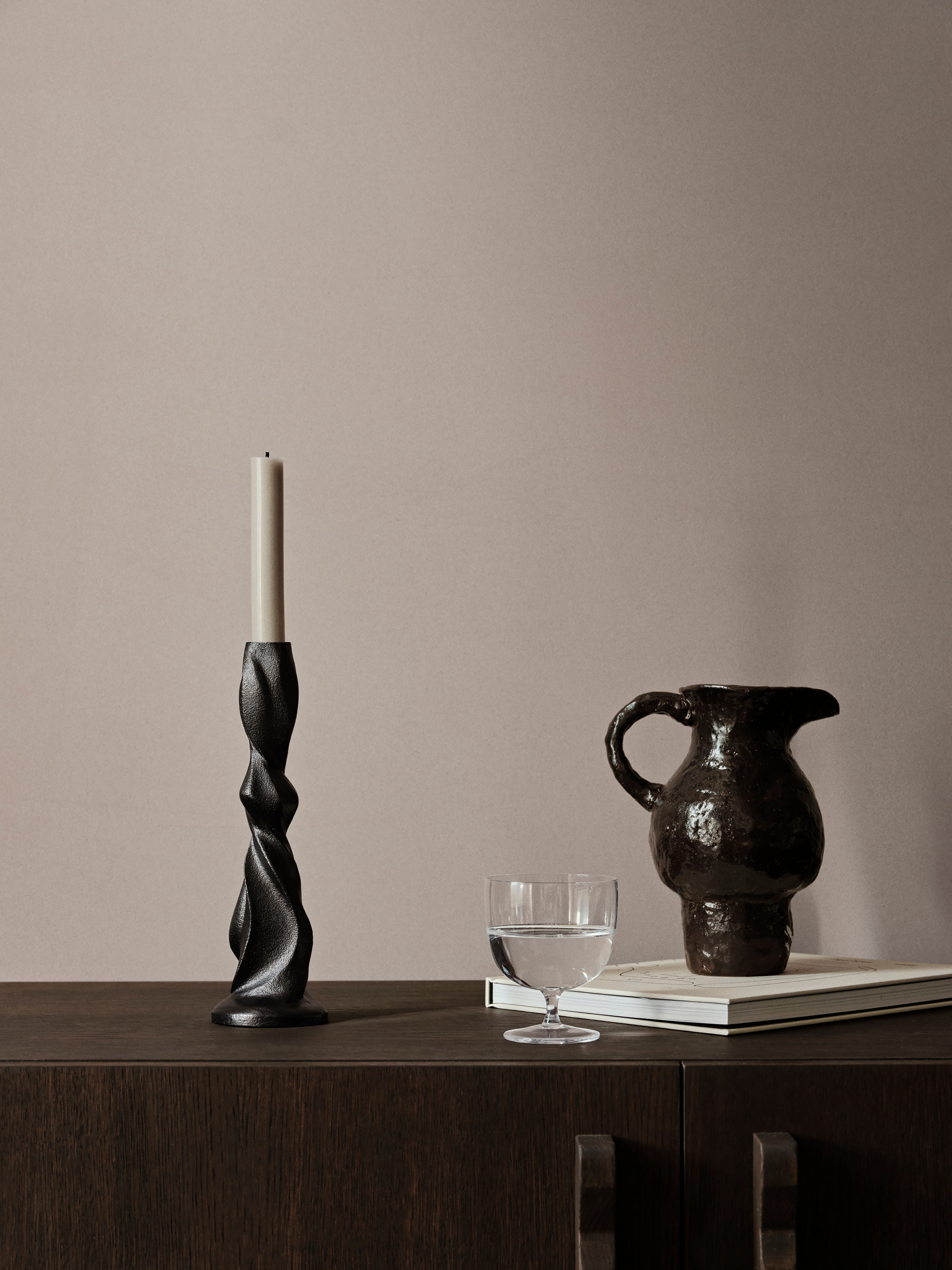 [product_category]-Ferm Living Gale Candle Holder H25 Blackened Aluminium-Ferm Living-5704723316794-1104268694-FER-4