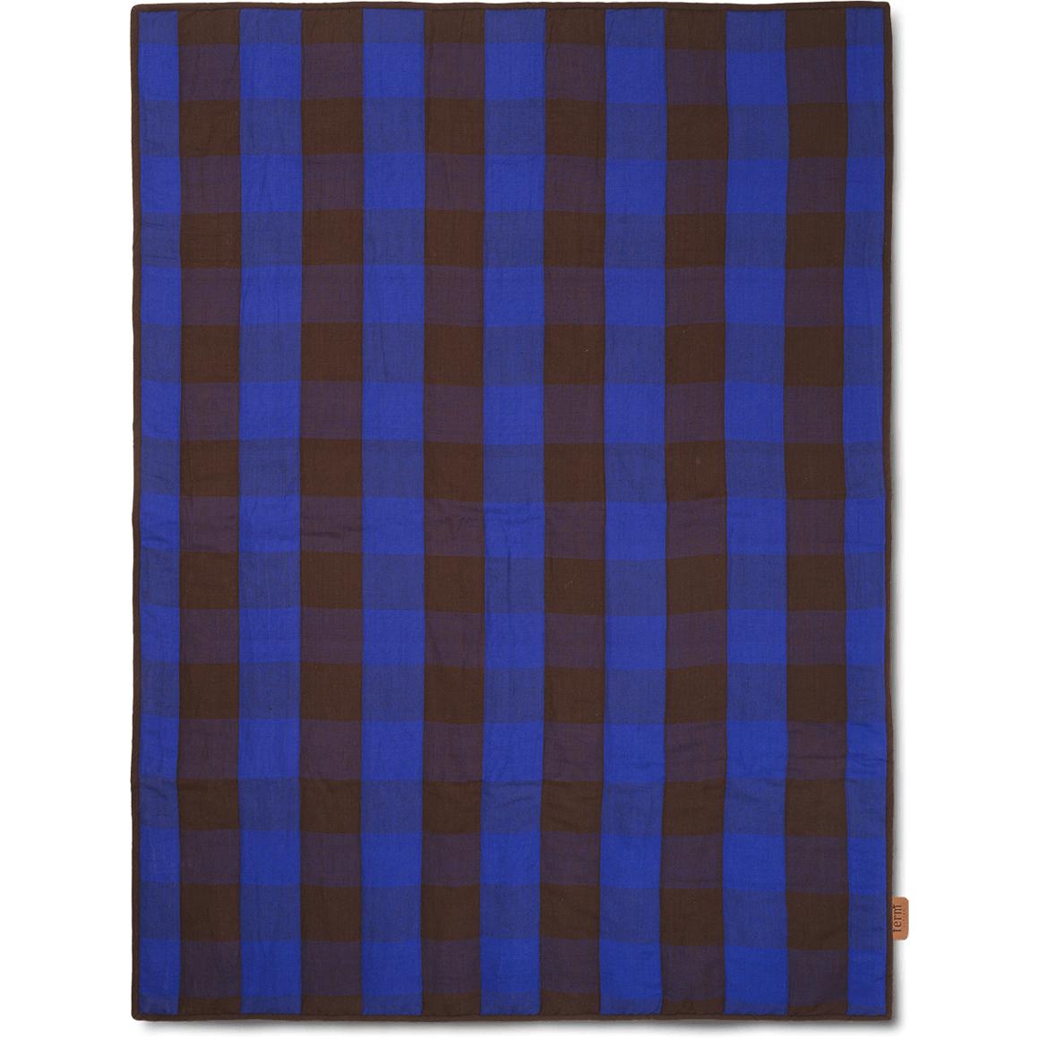 [product_category]-Ferm Living Grand Blanket, Chocolate/Bright Blue-Ferm Living-5704723272830-1104264317-FER-1
