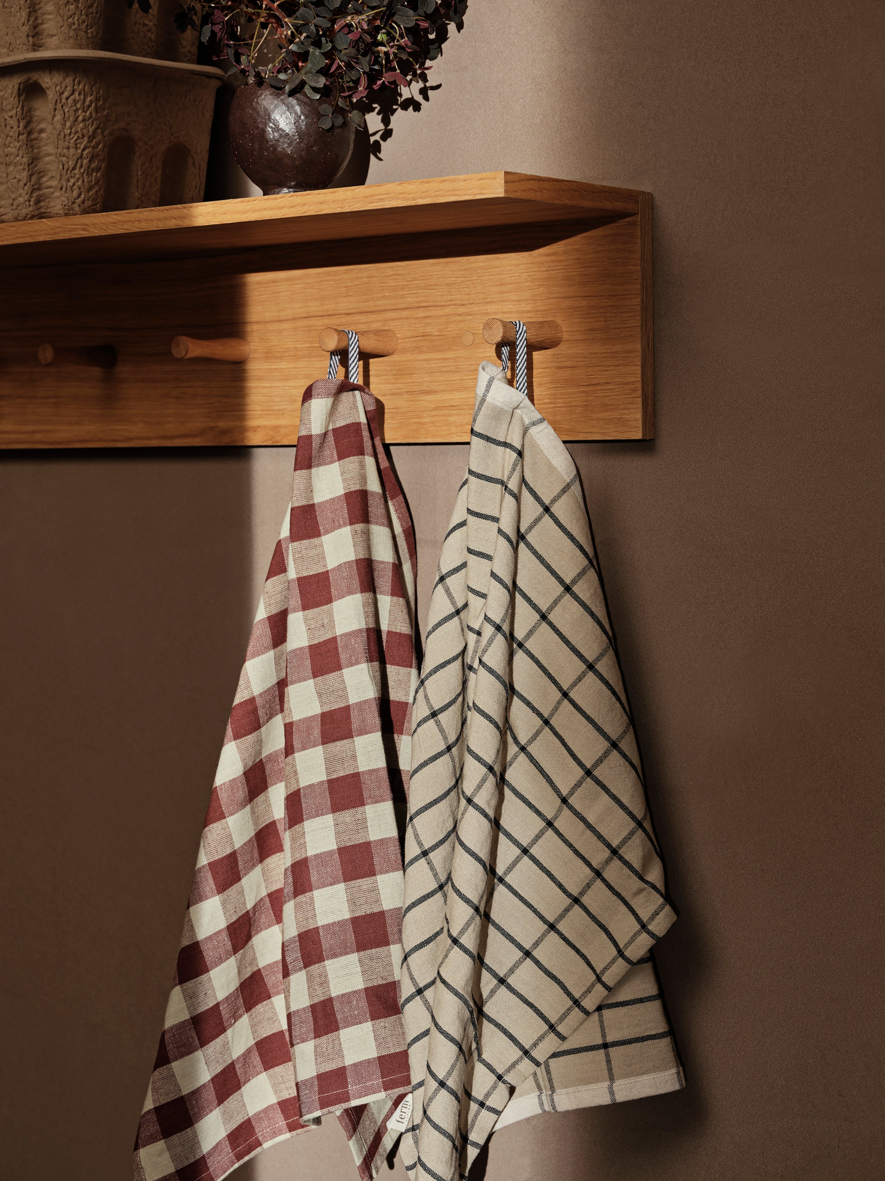 [product_category]-Ferm Living Hale Tea Towel Cinnamon/Grey Green-Ferm Living-5704723316282-1104268643-FER-2