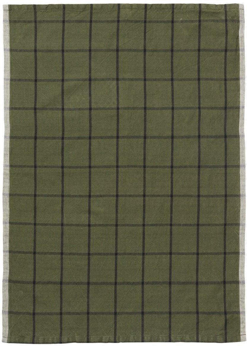 [product_category]-Ferm Living Hale Tea Towel, Green Black-Ferm Living-5704723028611-100089655-FER-1