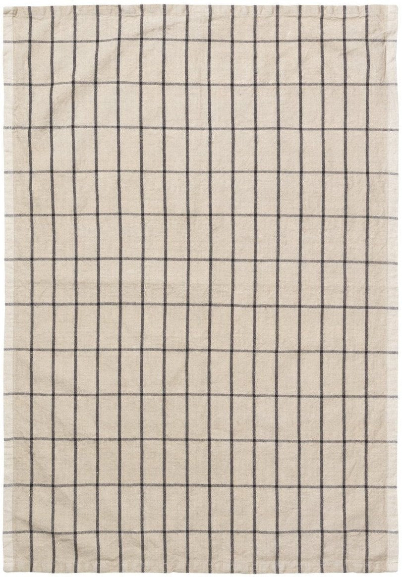 [product_category]-Ferm Living Hale Tea Towel, Sand Black-Ferm Living-5704723028635-100089657-FER-1