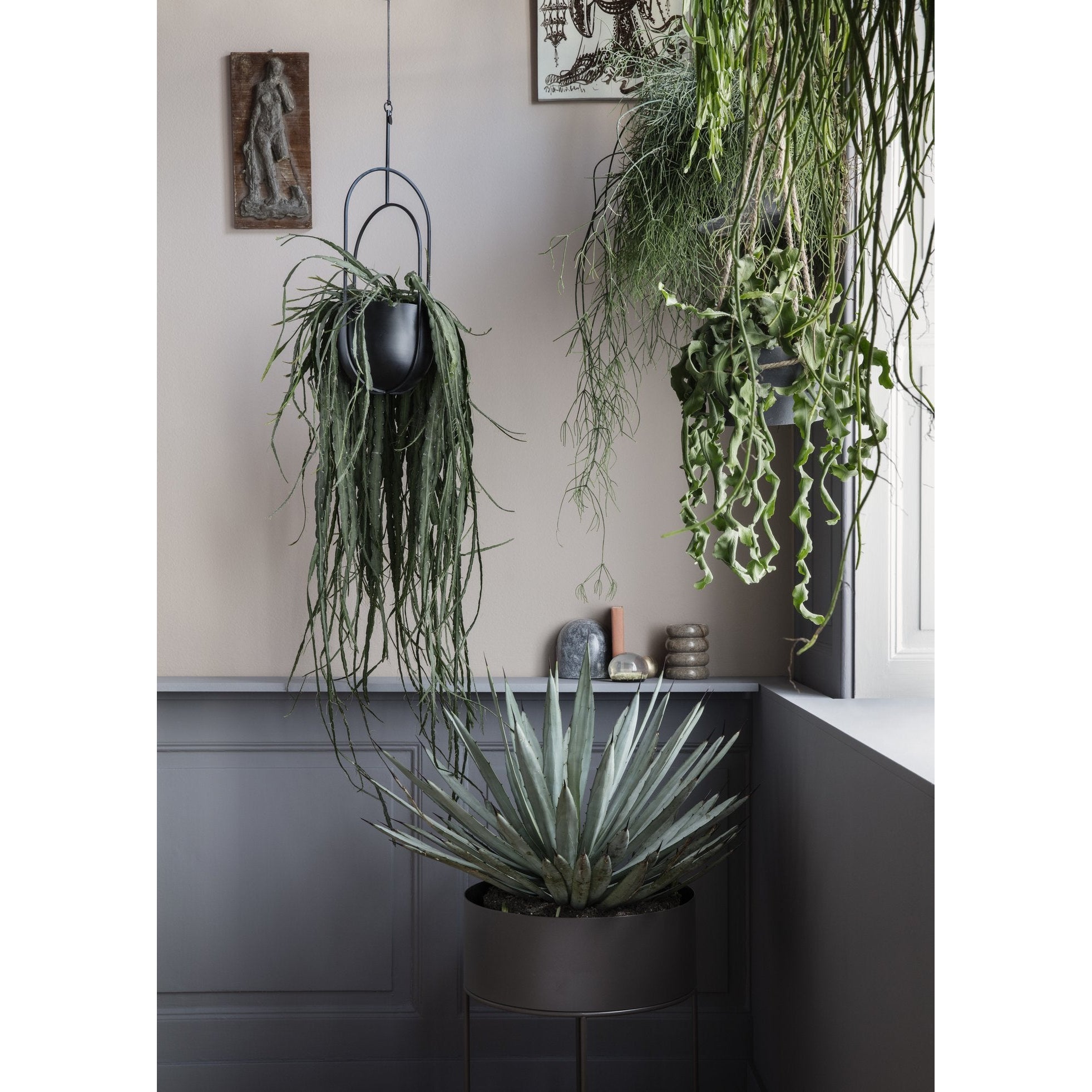 [product_category]-Ferm Living Hanging Flowerpot , Black-Ferm Living-5704723023142-3337-FER-2