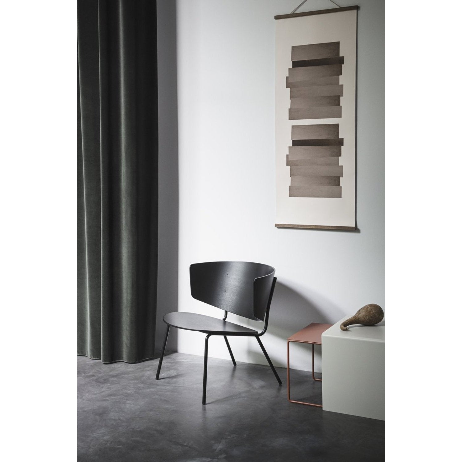 [product_category]-Ferm Living Herman Lounge Chair, Black/Dark Grey-Ferm Living-5704723021841-9481-FER-3