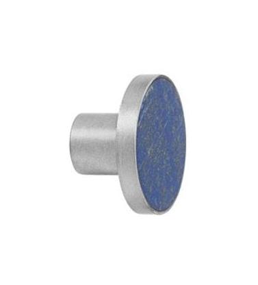 Ferm Living Hook nerezová ocel, modrá lapis lazuli Ø4 cm