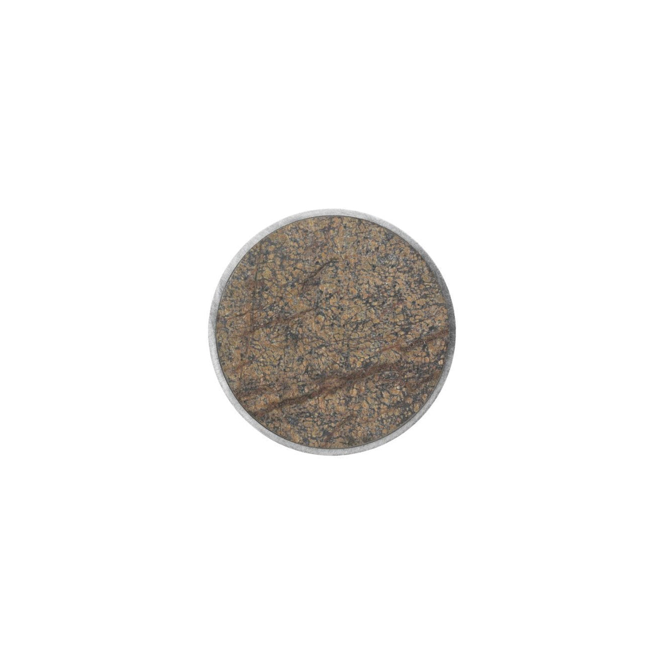 Živý háček z nerezové oceli, hnědý mramor Ø4 cm