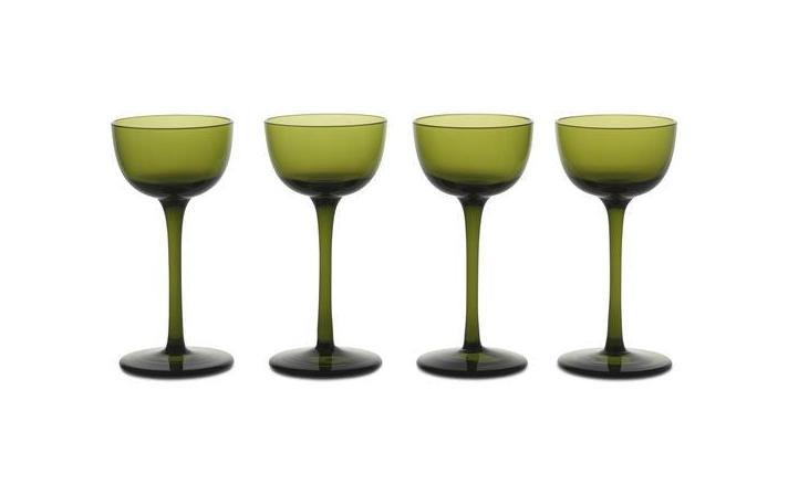 [product_category]-Ferm Living Host Liqueur Glasses 0.4 Cl Set Of 4, Moss Green-Ferm Living-5704723305897-1104267623-FER-1
