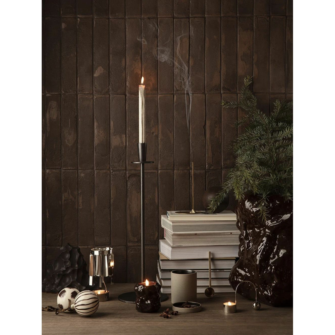 [product_category]-Ferm Living Hoy Candlestick, Black-Ferm Living-5704723261636-1104263197-FER-2