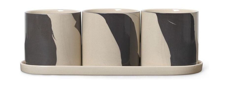 [product_category]-Ferm Living Inlay Herb Pots, Sand/Brown-Ferm Living-5704723286103-1104265644-FER-1