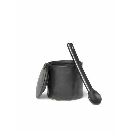 [product_category]-Ferm Living Jam Bowl W. Spoon, Black-Ferm Living-5704723257530-110253101-FER-2