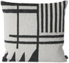 Ferm Living Kelim polštář, černé čáry