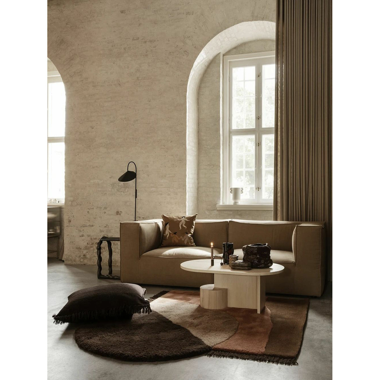 [product_category]-Ferm Living Kelim Fringe Cushion Small, Dark Melange-Ferm Living-5704723264118-1104263445-FER-3
