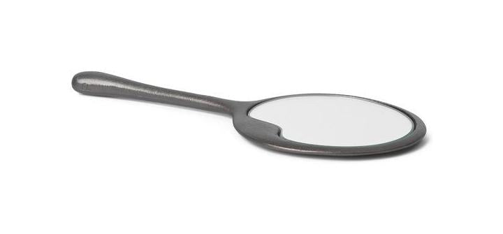 [product_category]-Ferm Living Lava Hand Mirror, Blackened Aluminium-Ferm Living-5704723309987-1104268032-FER-1