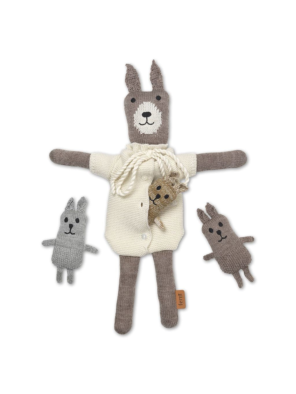 [product_category]-Ferm Living Lee Merino Rabbit Family, Sugar Kelp Melange/Off White-Ferm Living-5704723285533-1104265587-FER-3