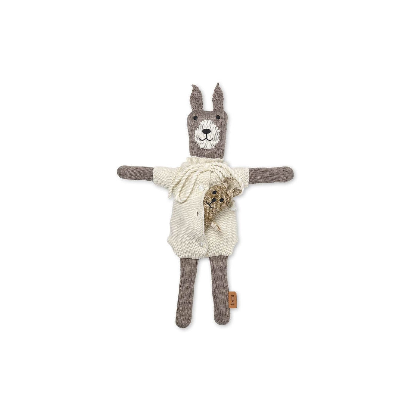 [product_category]-Ferm Living Lee Merino Rabbit Family, Sugar Kelp Melange/Off White-Ferm Living-5704723285533-1104265587-FER-5