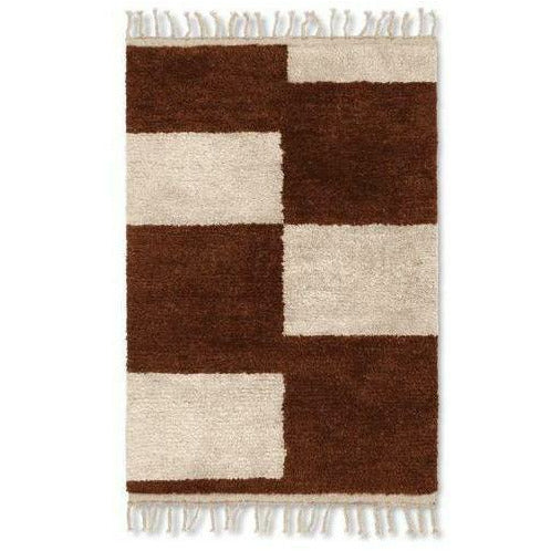 [product_category]-Ferm Living Mara Handknotted Carpet 120x180 Cm, Dark Brick/Off White-Ferm Living-5704723278566-1104264890-FER-1