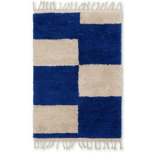 [product_category]-Ferm Living Mara Handknotted Carpet 80x120 Cm, Bright Blue/Off White-Ferm Living-5704723278573-1104264891-FER-1