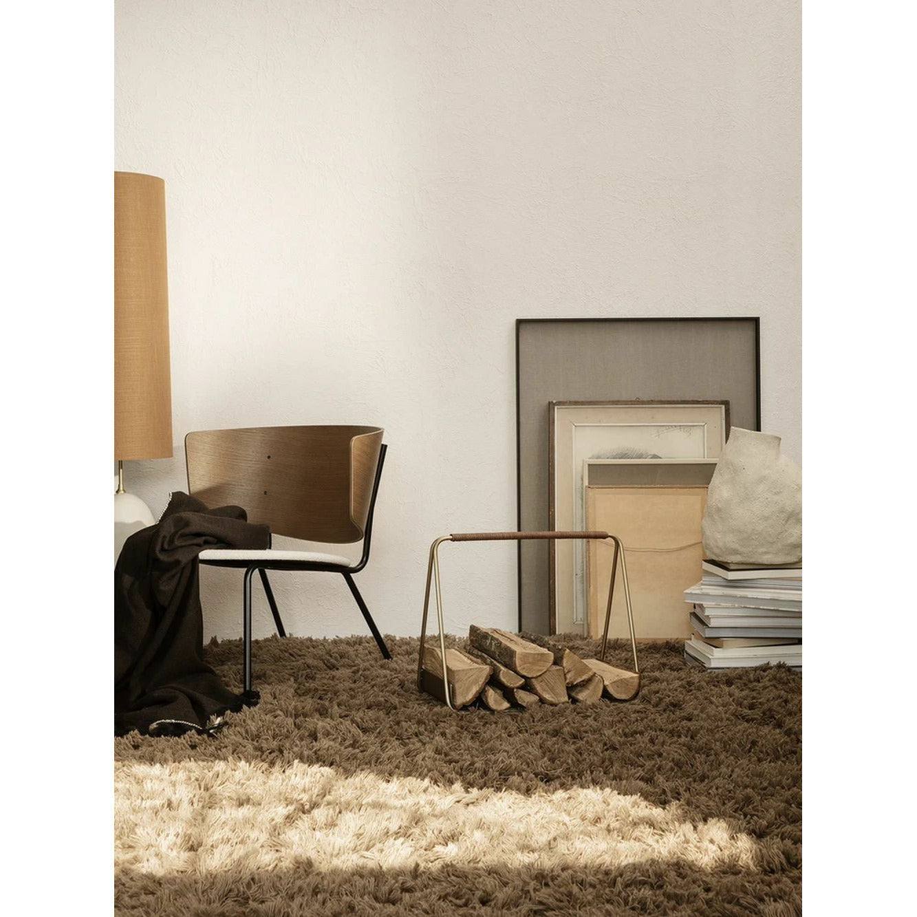 [product_category]-Ferm Living Meadow High Pile Rug Large, Dark Beige-Ferm Living-5704723263838-1104263417-FER-2