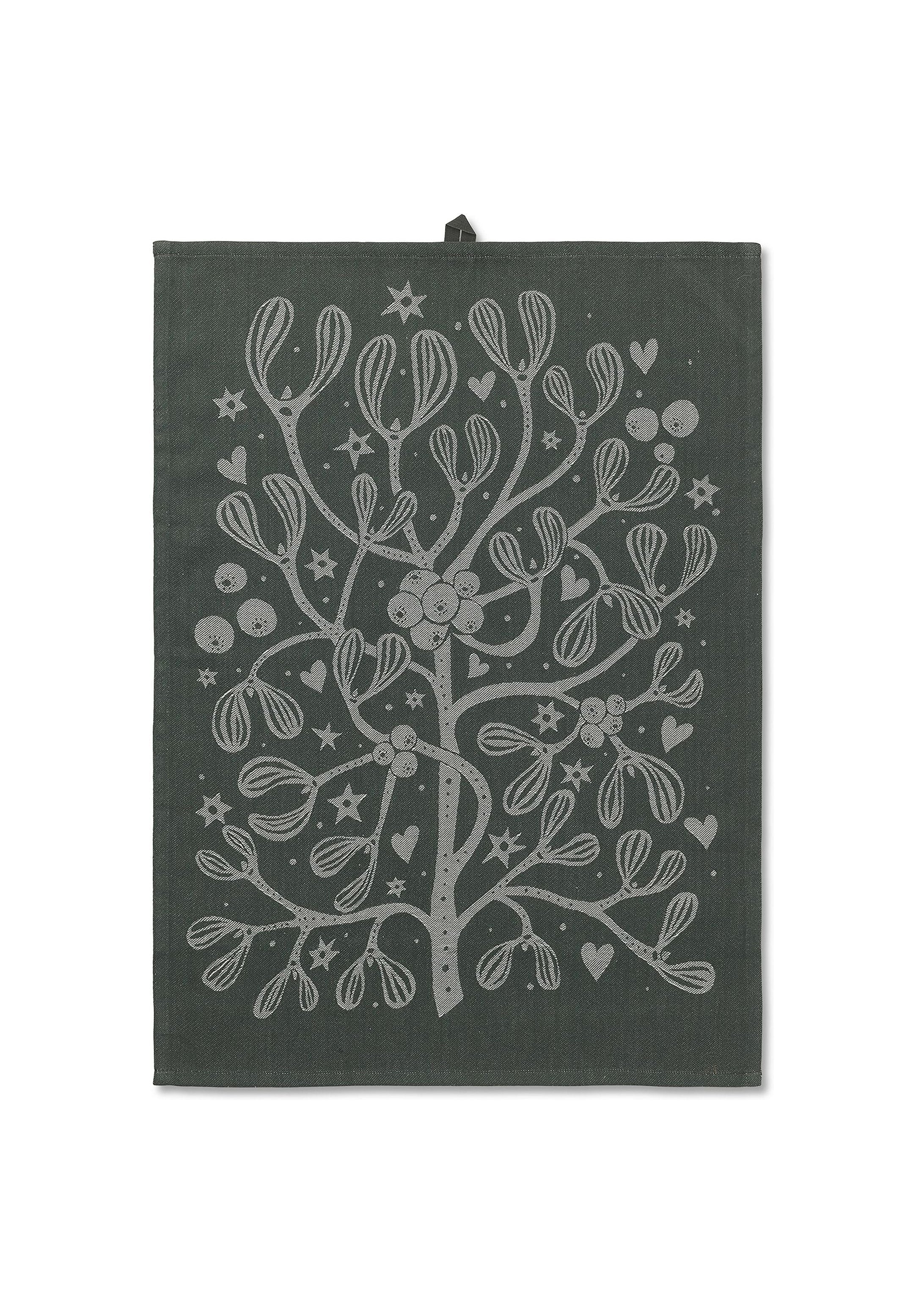 [product_category]-Ferm Living Mistletoe Tea Towel, Dark Green-Ferm Living-5704723292463-1104266280-FER-1