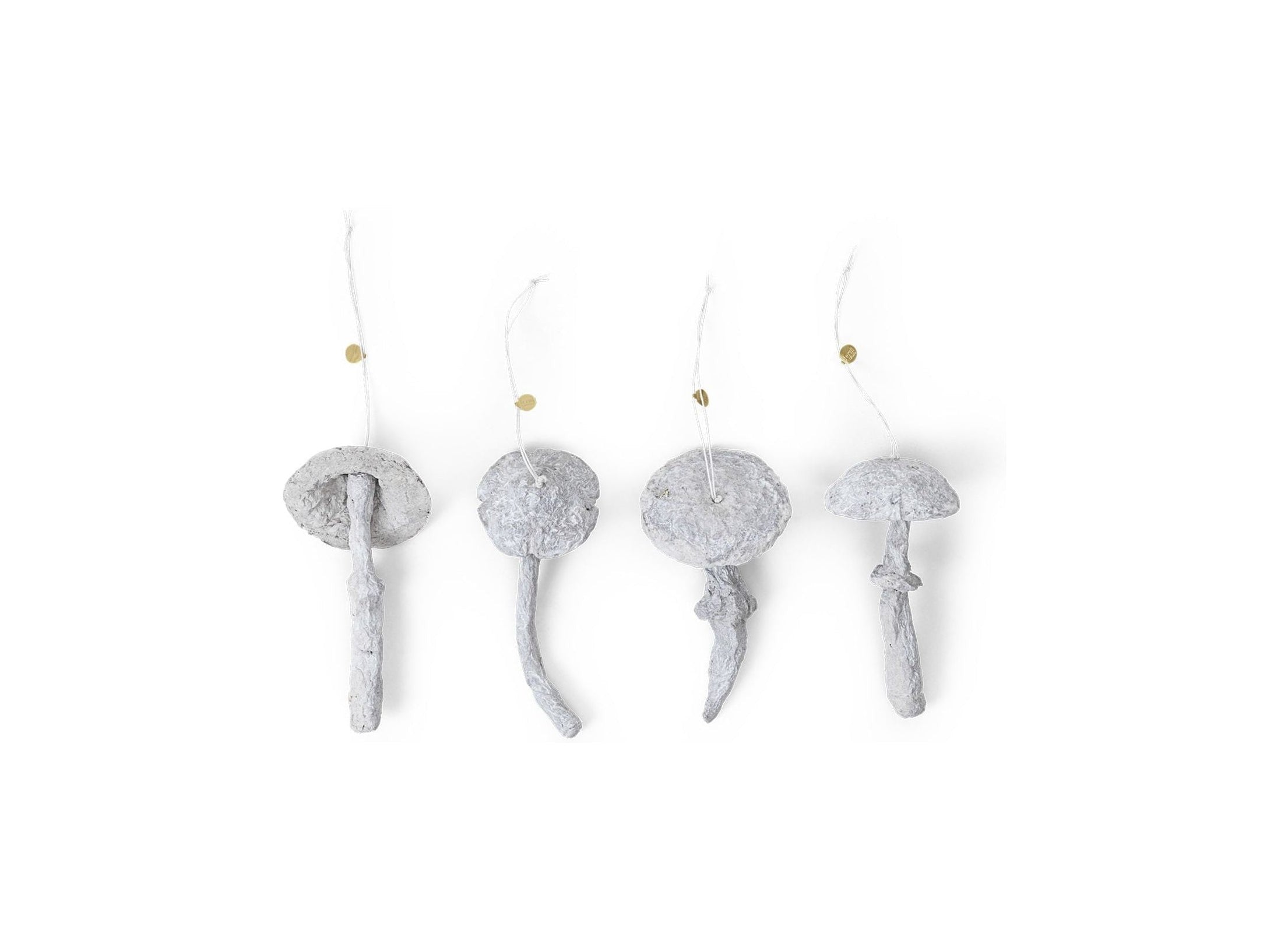 [product_category]-Ferm Living Mushroom Christmas Ornaments Set Of 4 Faded White-Ferm Living-5704723304883-1104267522-FER-1