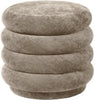 Ferm Living Pouf Round Stool Fadet Velvet Beige 26, malý