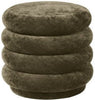 Ferm Living Pouf Round Stool Fadet Velvet Forest 3, malý