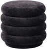 Ferm Living Pouf Round Stool Fadet Velvet Mocca 6, malý